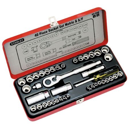 SOCKET SET 40 PC COMB MET/AF