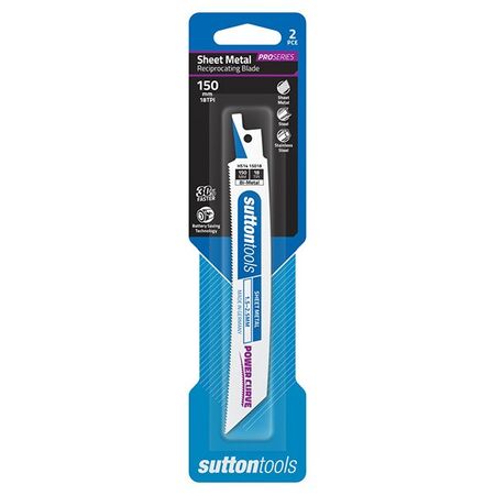 RECIP BLADE,SHEET METAL,BI-MTL 150x 19x 0.9mm, 18TPI CURV [2]