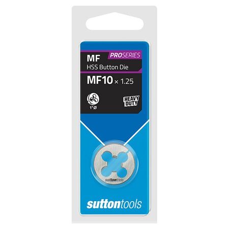 BUTTON DIE, M554 HSS 1in O.D 10mm x 1.25