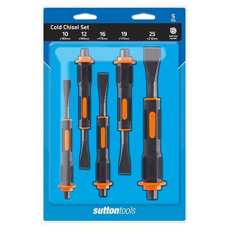 COLD CHISEL, M710 SOFT GRIP [5] PC SET 10, 12, 16, 19, 25mm