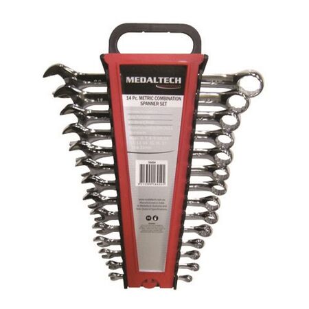 COMBINATION SPANNER SET, 14PCE METRIC, FULLY POLISHED, 6-22mm