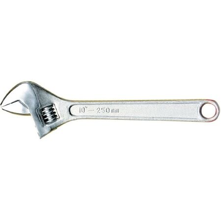 WRENCH, ADJUSTABLE 250mm CHROME
