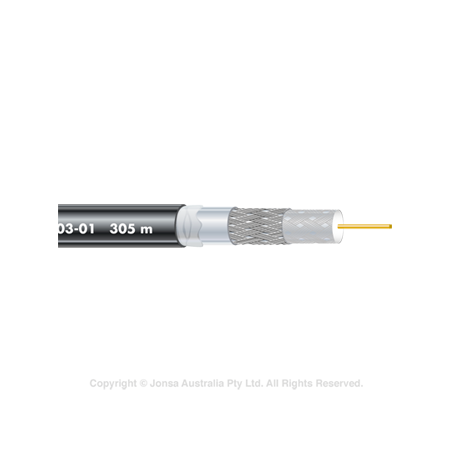 CABLE, COAXIAL RG6 TRI FLOODED 305M