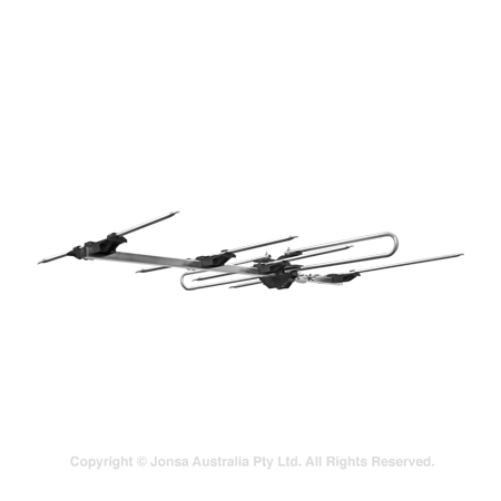 ANTENNA, YAGI, VHF, CH 6 - 12, F TYPE BALUN, 5 ELEMENTS