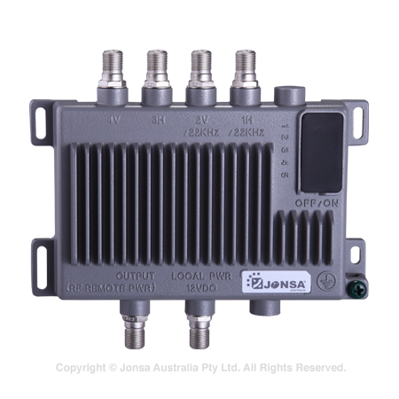 MULTISTACKER, 4 SAT IF INPUTS, MULTI STACKED OUTPUT 15V 3A