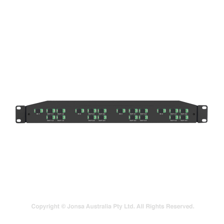 FIBRE 19" 1RU PON SPLITTER SC/APC 4 INPUTS WITH 16 OUTPUTS