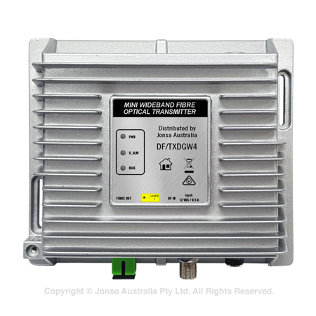 FIBRE, ACTIVE, WALL MOUNT DIRECT MODULATION TRANSMITTER SC/APC 47 MHz ... 2400 MHz 4 dBm