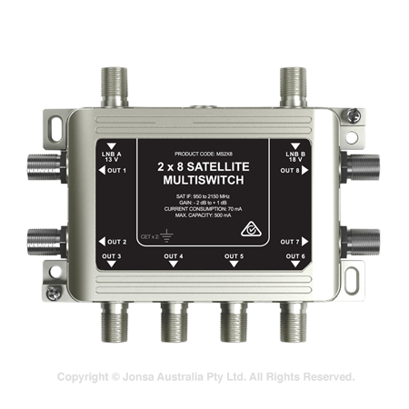 MULTISWITCH SAT IF 2 INPUT 8 OUTPUT END OF LINE