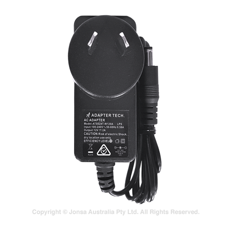 POWER ADAPTOR 12 VDC 2 AMP SWITCH MODE WITH 5.5MM DC PLUG (DF/RXL2-F2, HO, TXDGW4)