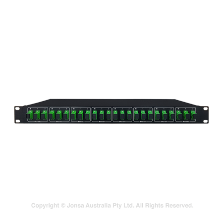 FIBRE 19" 1RU SPLITTER 1:2 8 MODULE