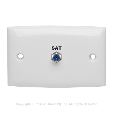 OUTLET WALLPLATE F FEMALE TO F FEMALE 3 GHZ FOXTEL