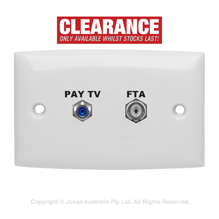 OUTLET DUAL WALLPLATE PAL FEMALE TO F FEMALE & F FEMALE TO  F FEMALE 3 GHZ