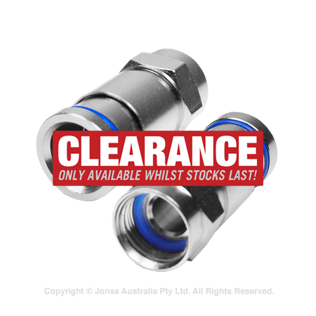 CONNECTOR, F MALE COMPRESSION RG6 QUAD, METAL