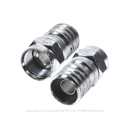 CONNECTOR F MALE HEX CRIMP RG6 QUAD MTL