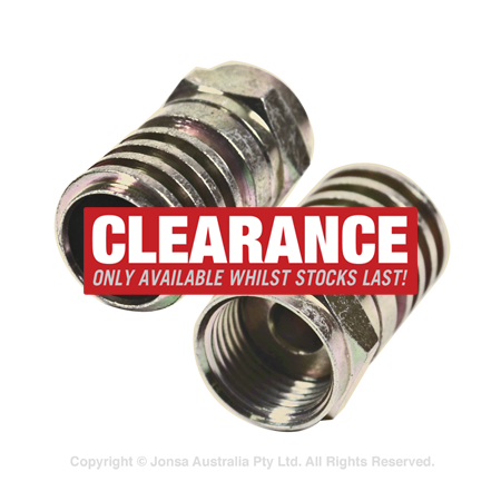 CONNECTOR F MALE, HEX CRIMP RG59, METAL