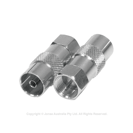 ADAPTOR PAL FEMALE TO F MALE, METAL