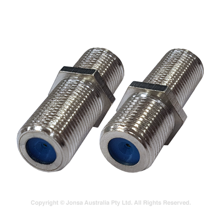 ADAPTOR  F TO F,  BARREL 3 GHZ + NUT & WASHER, SAT
