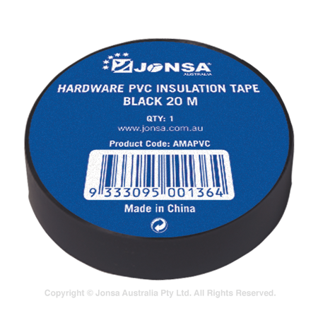 HARDWARE INSULATION TAPE BLACK 20M