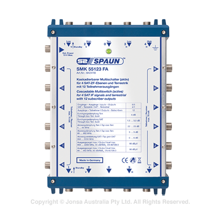 MULTISWITCH, 5 WIRE CASCADE 12 OUTPUTS ACTIVE