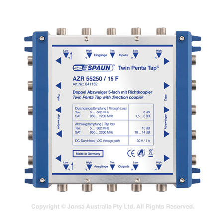 TAP 2 WAY 5 WIRE CASCADE 15DB