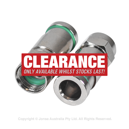 CONNECTOR, F MALE COMPRESSION RG59 DUO, METAL