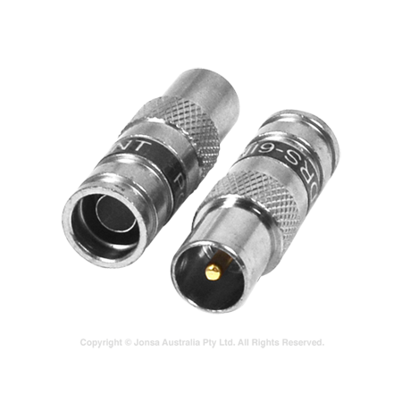 CONNECTOR, PAL MALE COMPRESSION, SUITS RG6 TRI SHIELD