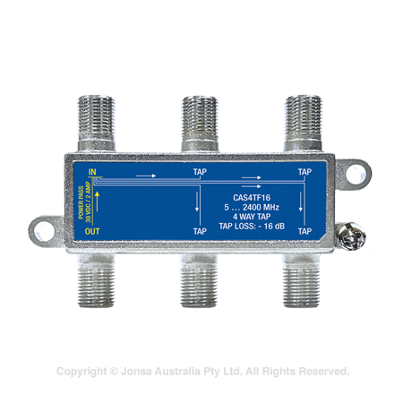 TAP 4 WAY 20 DB, 5...2400 MHz POWER PASS OUT-IN 30V 2A