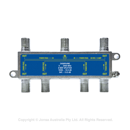 SPLITTER 6WAY F TYPE 5...2400MHz PP 2A