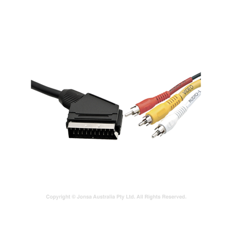 AUDIO VIDEO LEAD SCART OUT-3RCA 3M