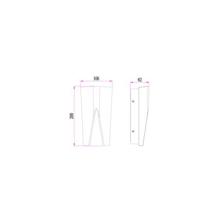 WALL S/M Up/Dn 11W WEDGE Wh 3K IP65 Alt Beam 550 Lm
