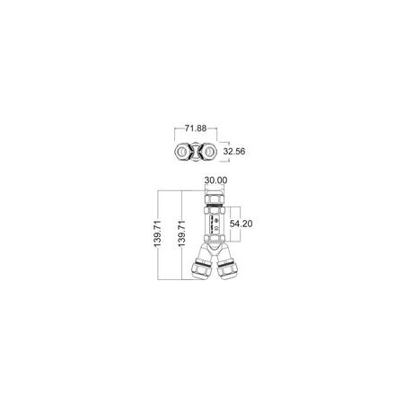 CONNECTOR 3 Way Y Shape IP68 W/Proof