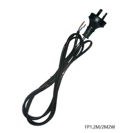 FLEX & PLUG 240V (for 12V) (2000mm) 2 WIRE (Black)