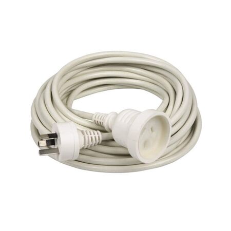 EXTENSION LEAD Piggy Back 15A 2m Flex Blk / 10A Plug