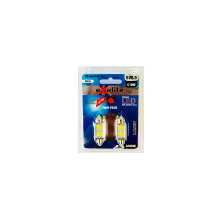 GLOBE LED Auto FESTOON 12V 10W SV8.5 T11 31mm 6K x 2