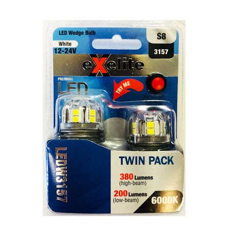 GLOBE LED Auto WEDGE 12-24V 21W T20 Amber 6K x 2