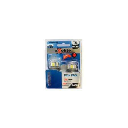 GLOBE LED Auto WEDGE 12-24V 21/5W T20 6K x 2