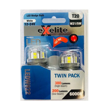 GLOBE LED Auto WEDGE 12-24V 21/5W T10 6K x 2