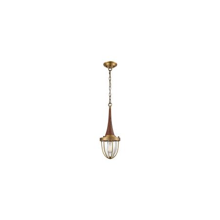 PENDANT ES Weathered Charcoal & washed wood CAGE OD180mm
