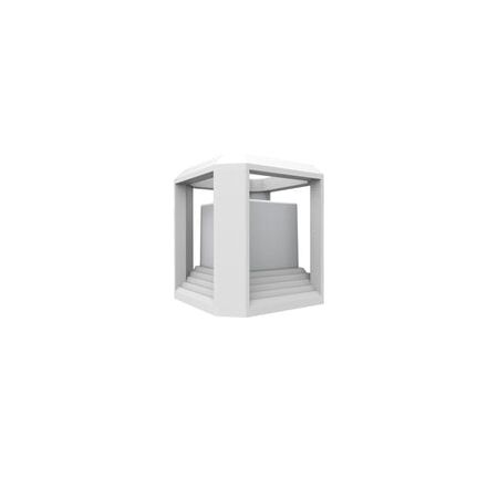 WALL S/M 20W SQ Matt Wh 3K IP65 4 x Opal Diff 850 Lm
