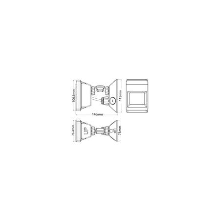 SENSOR ADJ I/Motion 3 Wire 1200W RECT Blk IP66 w/override