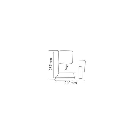 WALL Int City S/M 6W + 3W Reader Matt Wh w/Frosted Diff LEFT
