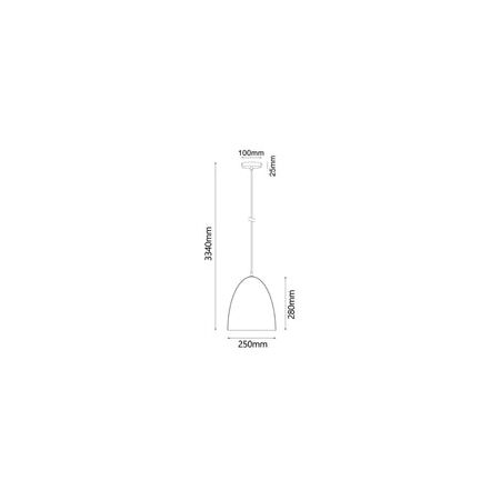 PENDANT ES Cherry Golden Oak OBLONG OD250mm