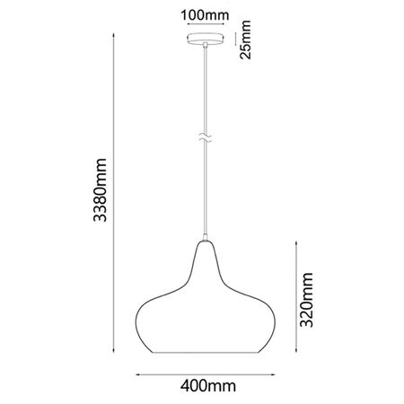 PENDANT ES Cherry Golden Oak WINE GLASS OD400mm
