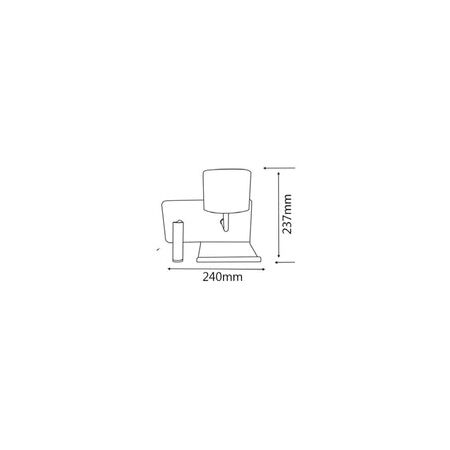 WALL Int City S/M 6W + 3W Reader Matt Wh w/Frosted Diff LEFT