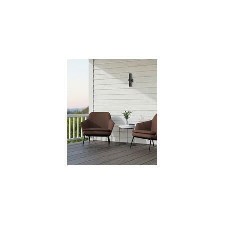 PILLAR Up/Dn GU10 x 2 SQ Base IP65 Blk OD105mm X H 300mm