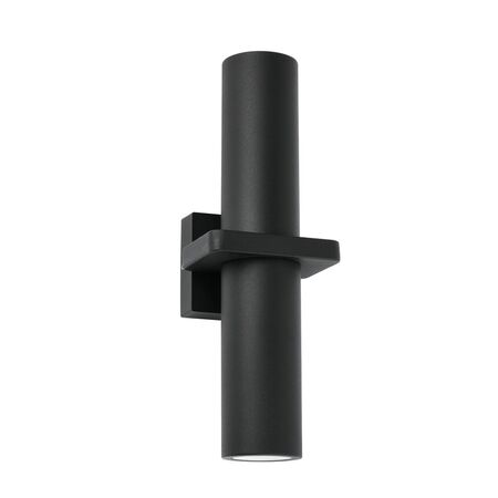 PILLAR Up/Dn Double GU10 x 4 RECT Base IP65 Blk OD155mm X H 300mm