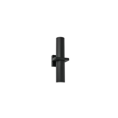 PILLAR Up/Dn Double GU10 x 4 RECT Base IP65 Blk OD155mm X H 300mm