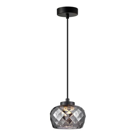 PENDANT S/M LED Amber Glass w/Segments Ellipse 5W Tri 3K/4K/6K 281 Lm