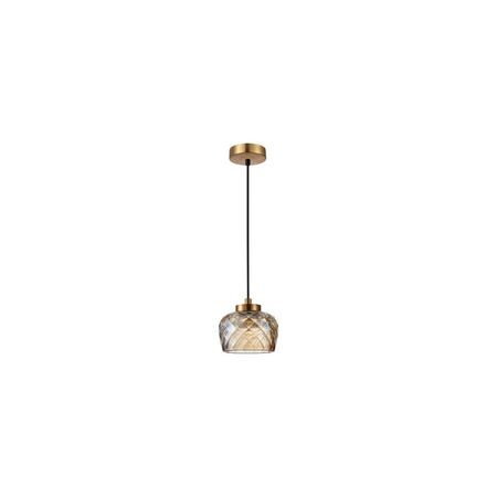 PENDANT S/M LED Amber Glass w/Segments Ellipse 5W Tri 3K/4K/6K 281 Lm