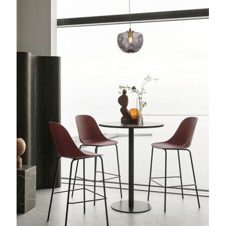 PENDANT ES Smoke Glass FlatTop Dome Ant.Brass Highlight OD220mm
